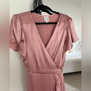 Francesca mauve satin dress
